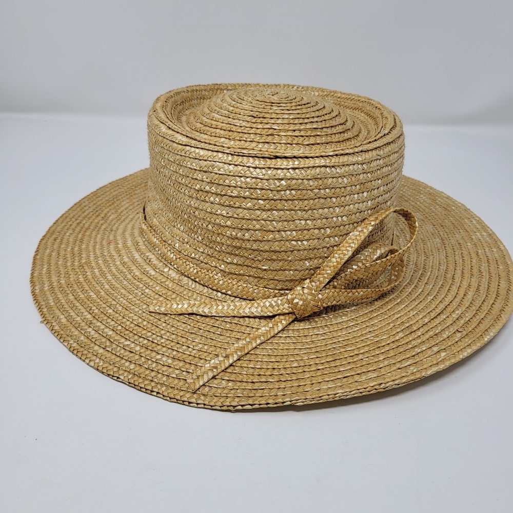 Betmar New York Wide Brim Straw Hat Vintage Summer Vacation Sun Protection Beach